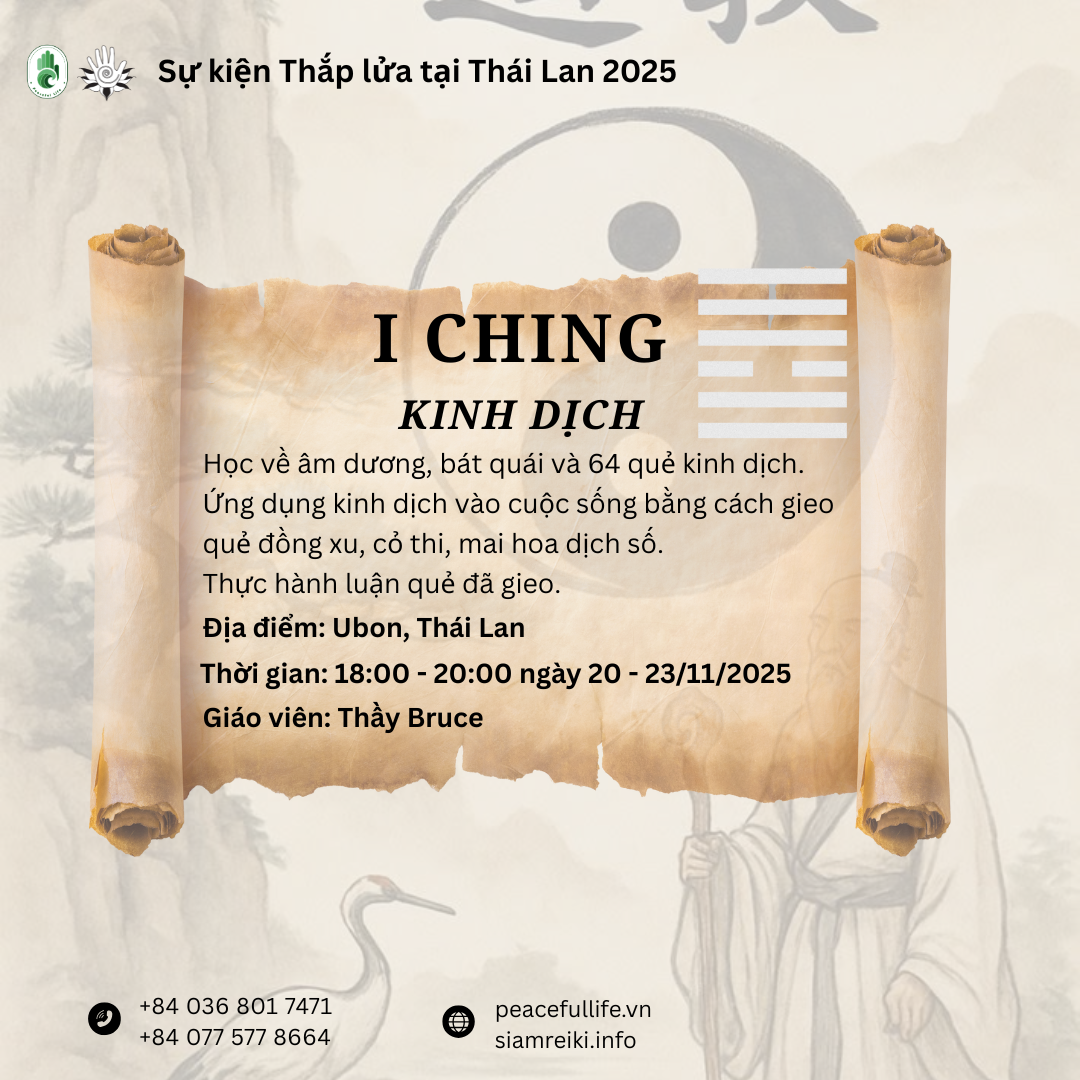 [FG Thái Lan - T11.2025] Khóa học Kinh Dịch - Iching - Thầy Bruce